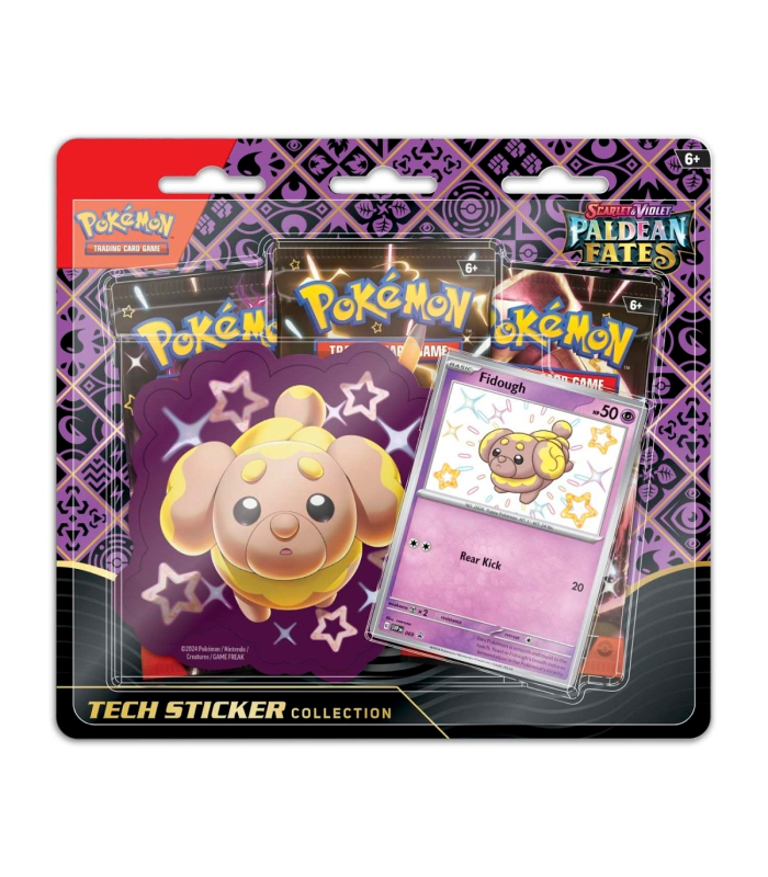 Pokemon Paldean Fates Tech Sticker Collection Shiny Fidough Foto 1