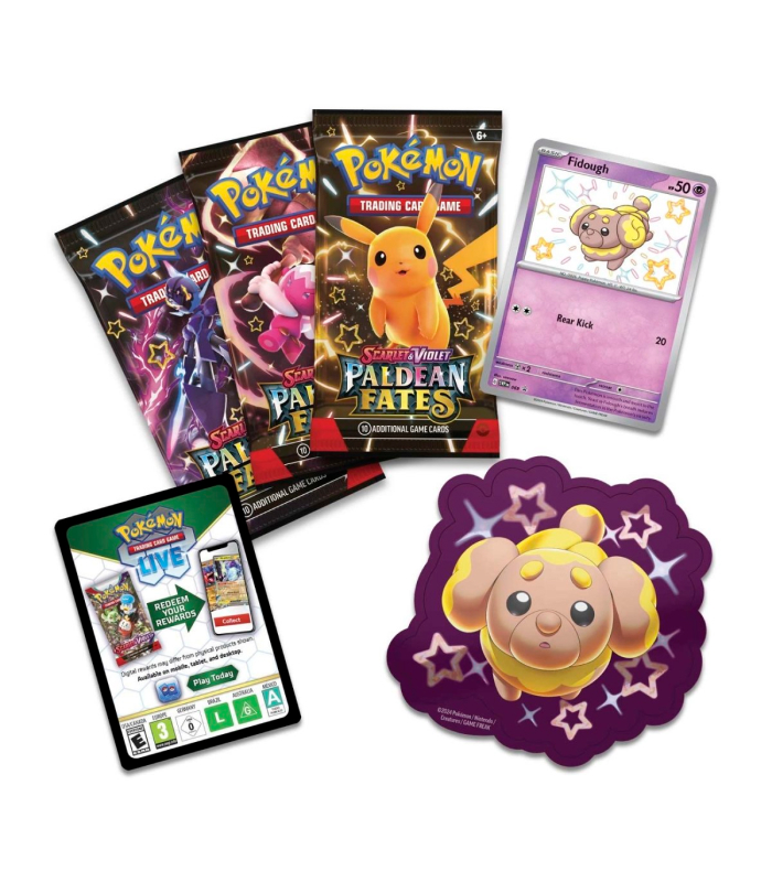Pokemon Paldean Fates Tech Sticker Collection Shiny Fidough Foto 2