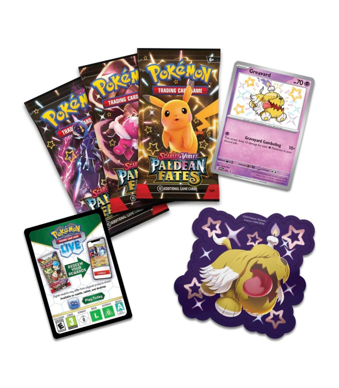 Pokemon Paldean Fates Tech Sticker Collection Shiny Greavard Foto 2
