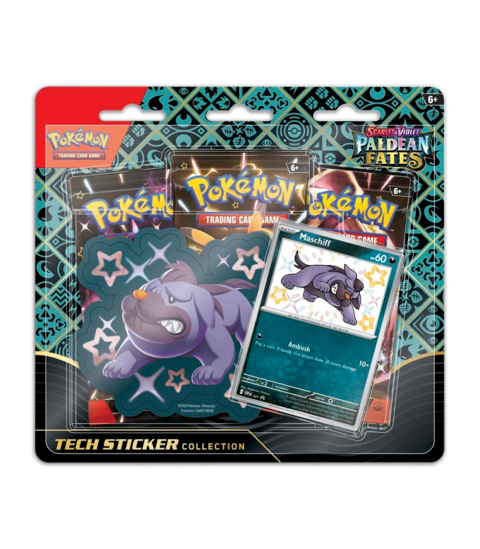 Pokemon Paldean Fates Tech Sticker Collection Shiny Maschiff Foto 1