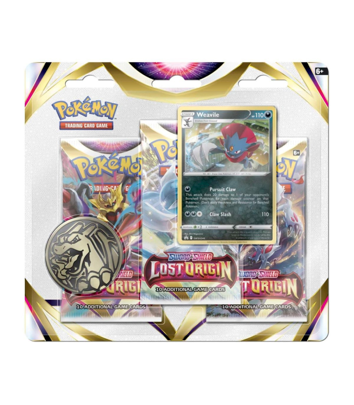 Pokemon Lost Origin 3 pack Blister Weavile Foto 1