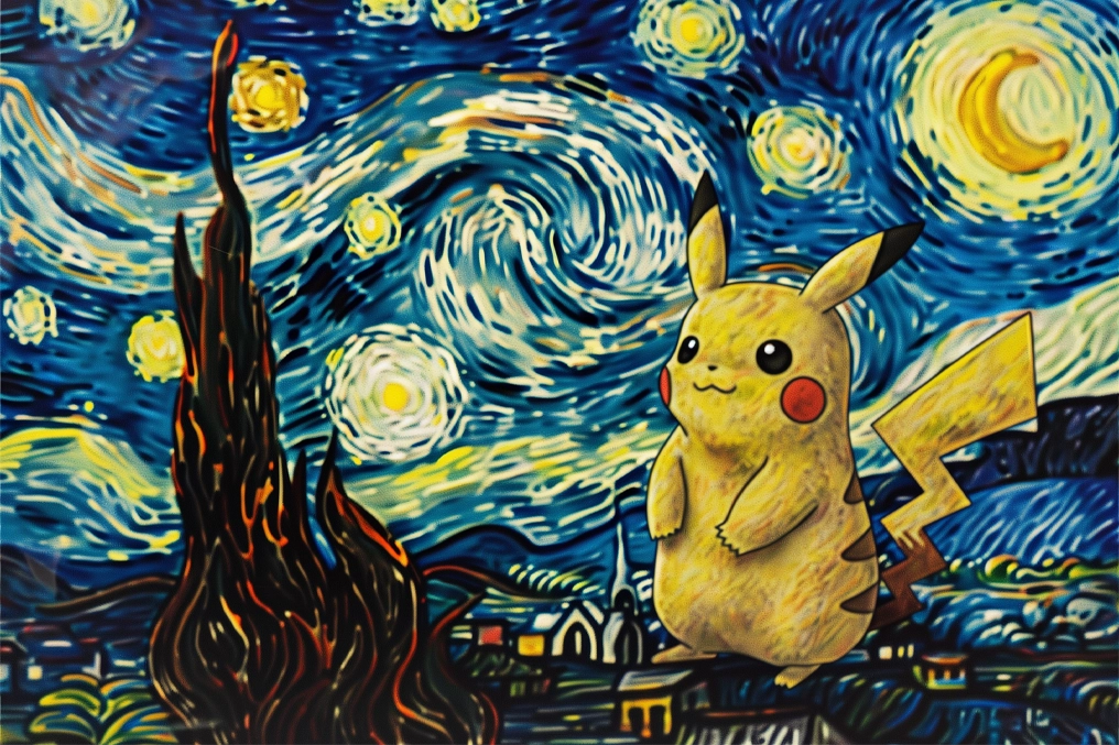 pikachu van gogh