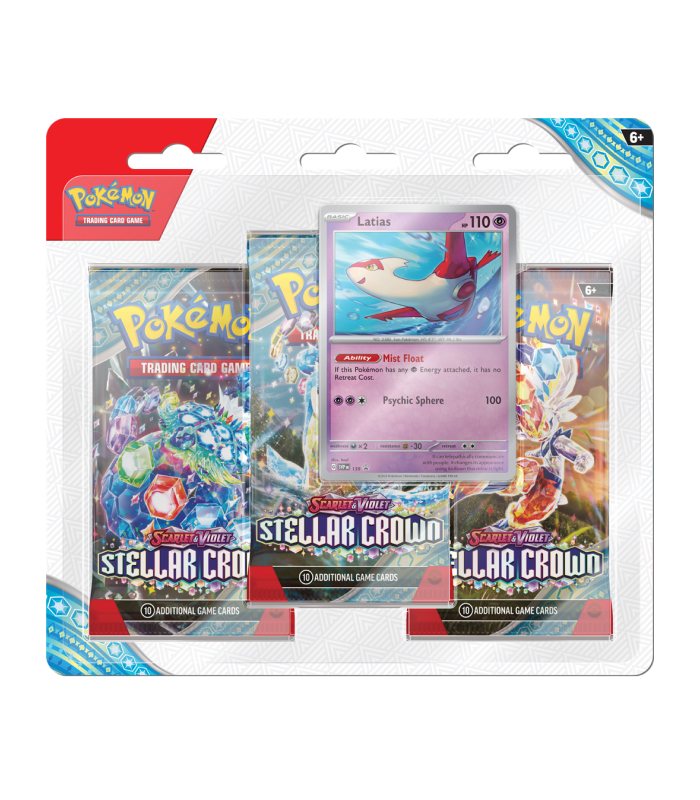 Pokemon Stellar Crown 3 pack Blister Latias Foto 1