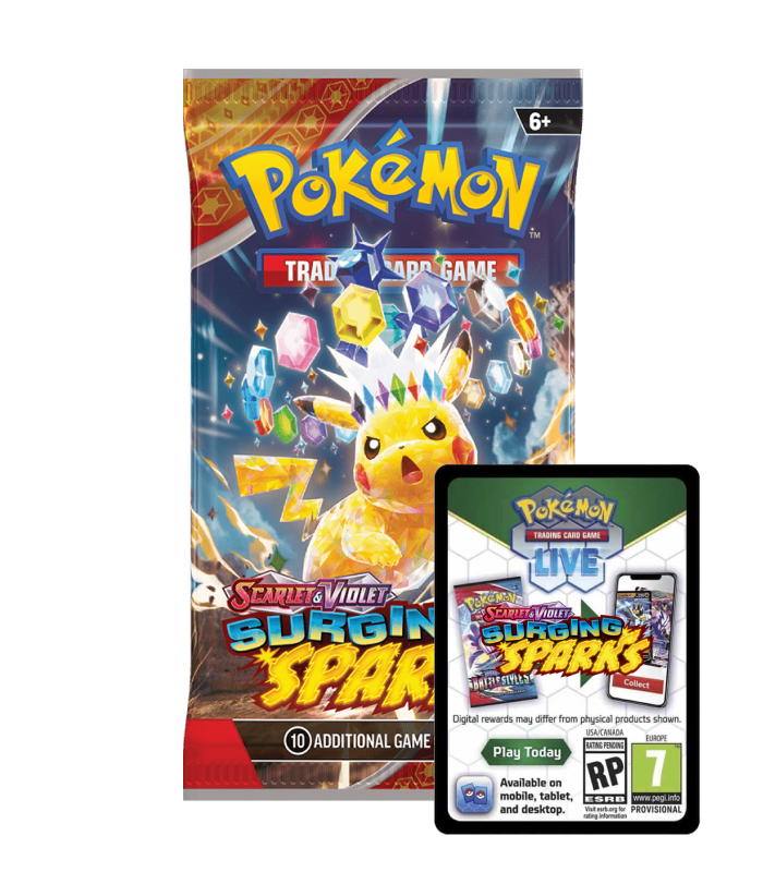 Pokemon Surging Sparks Boosterpack Foto 2
