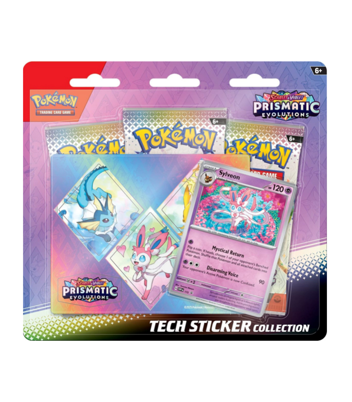 Pokemon Prismatic Evolutions Tech Sticker Collection Sylveon Blister Foto 1